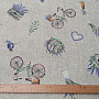 Decorative fabric LAVENDER BICYCLE 2