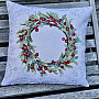 Christmas tapestry cover CHRISTMAS WREATH