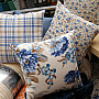 Decorative fabric LAURA - big blue flowers