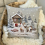 Christmas tapestry cover WINTER LANDSCAPE