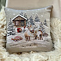 Christmas tapestry cover WINTER LANDSCAPE