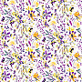 Decorative fabric ALENA lilac flowers