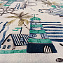 Decorative fabric lighthouse green