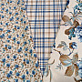 Decorative fabric LAURA - big blue flowers