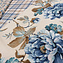 Decorative fabric LAURA - big blue flowers