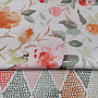 Decorative fabric FLOWERS orange