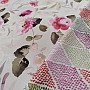 Decorative fabric KOSOČVERCE pink-green