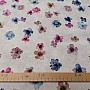 Decorative fabric FLOWERS purple-blue