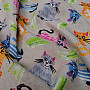 Decorative fabric CATS MULTICOLOR