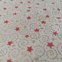 Christmas cream cotton fabric with mini stars