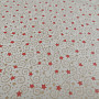 Christmas cream cotton fabric with mini stars