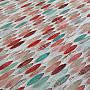 Decorative fabric Surf red-turquoise