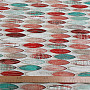 Decorative fabric Surf red-turquoise