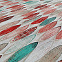 Decorative fabric Surf red-turquoise