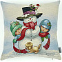 Christmas tapestry SNOWMAN WITH CHILDREN