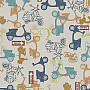 Decorative fabric moto VESPA digital print